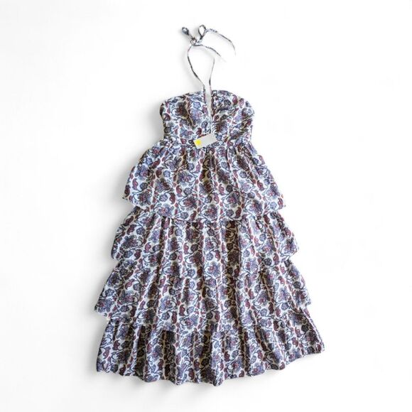 Boden NWT Tiered Garden Party Dress Smocked Halter Tie Ditzy Floral Rara Maxi 8‎ - Picture 8 of 16